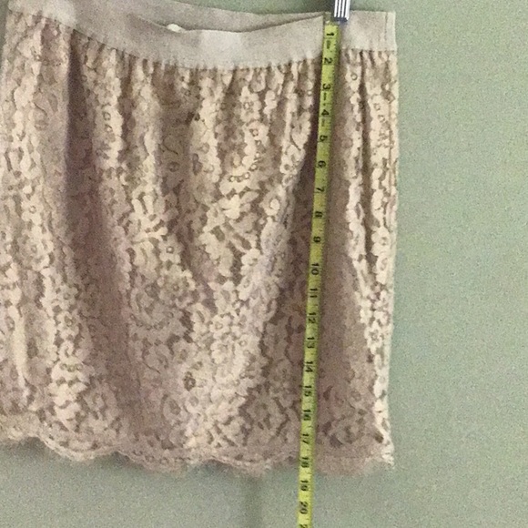Joie Women’s Lace Pull On Skirt Cream Ivory Metallic L - Picture 10 of 10